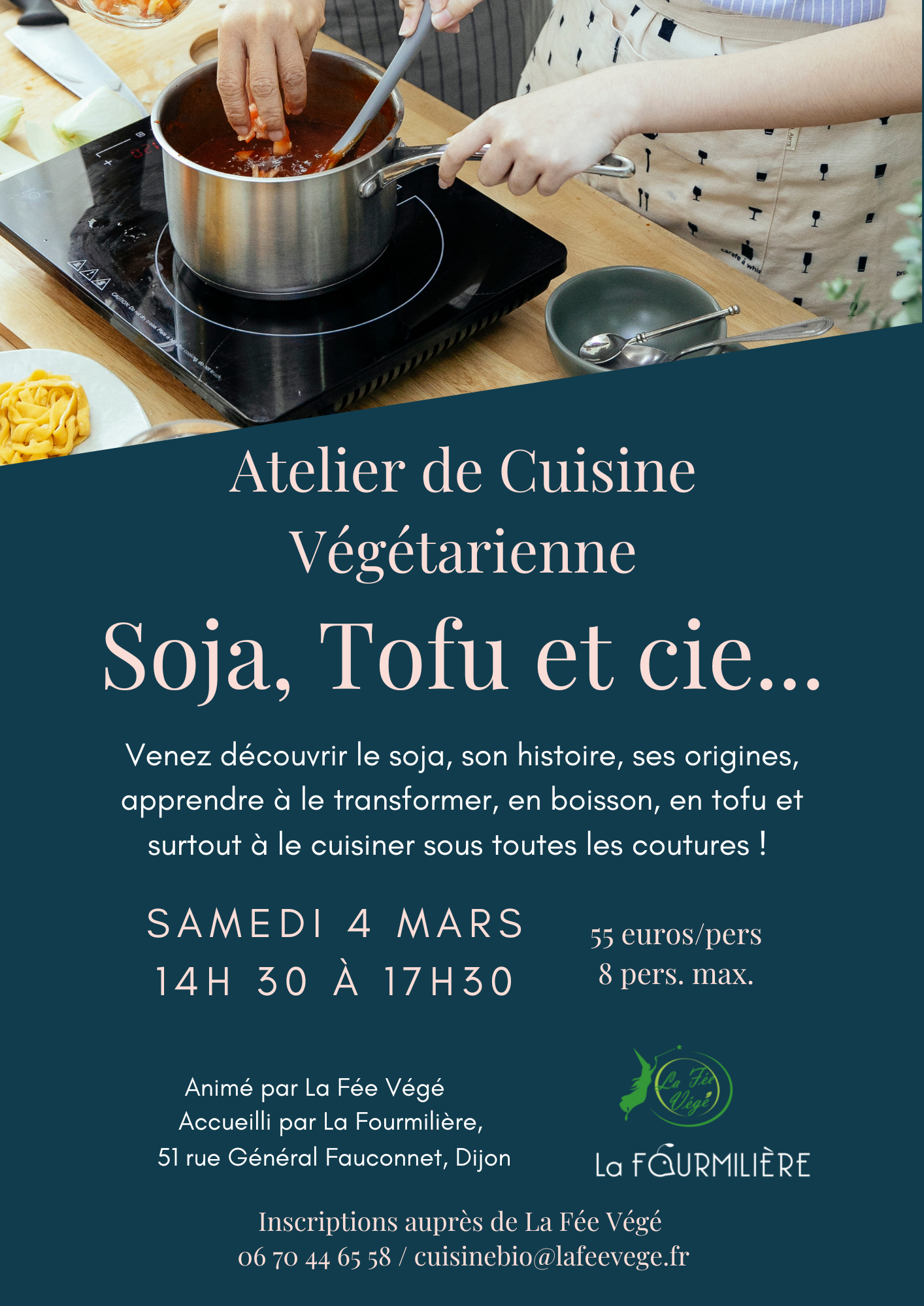 Cours de cuisine - Autour du soja - Animé par la fée végé