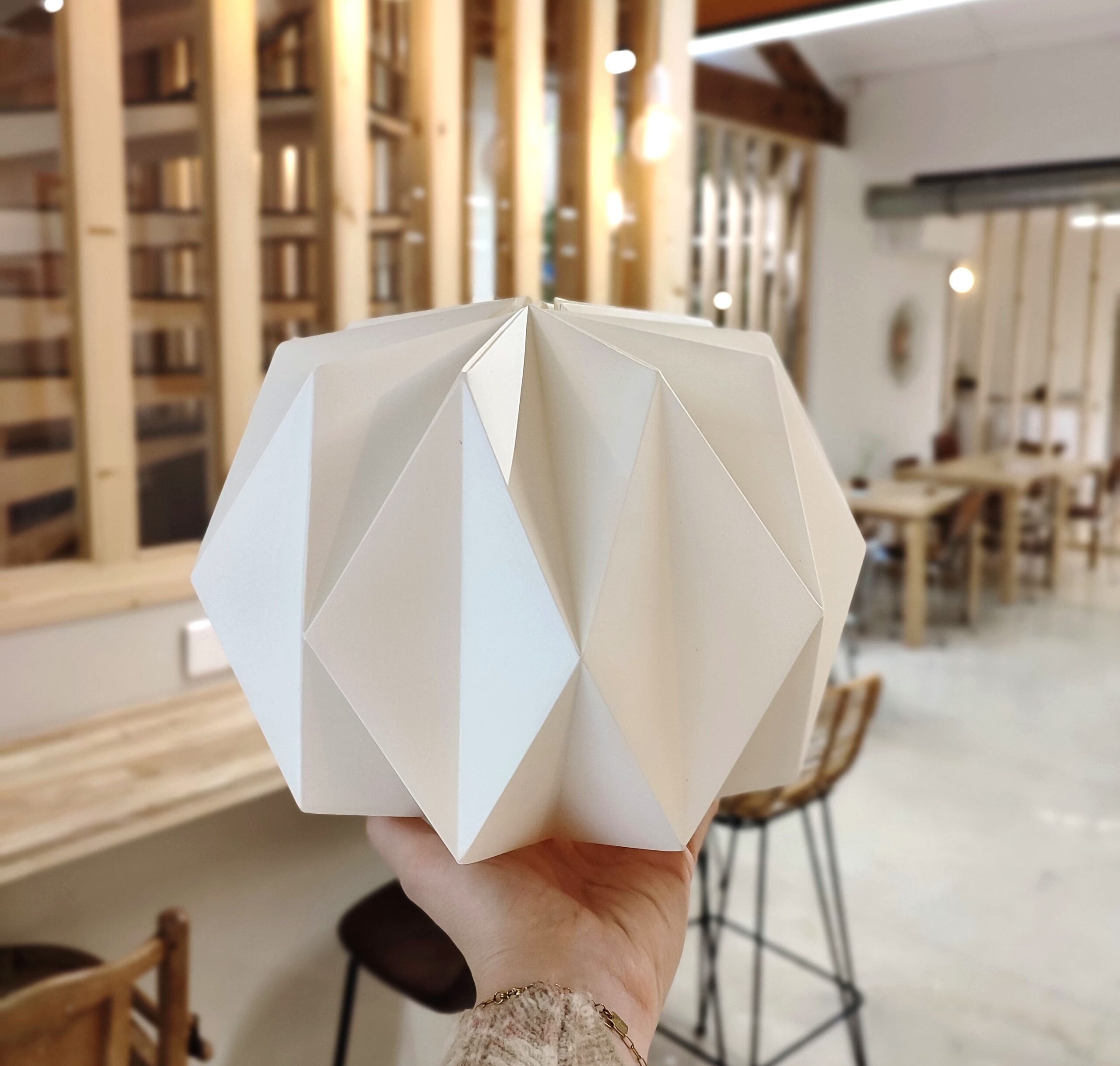 Atelier lampe en origami